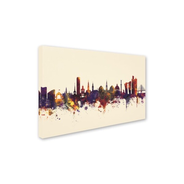 Michael Tompsett 'Copenhagen Denmark Skyline V' Canvas Art,12x19